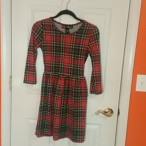 Fit & flare black and red dress